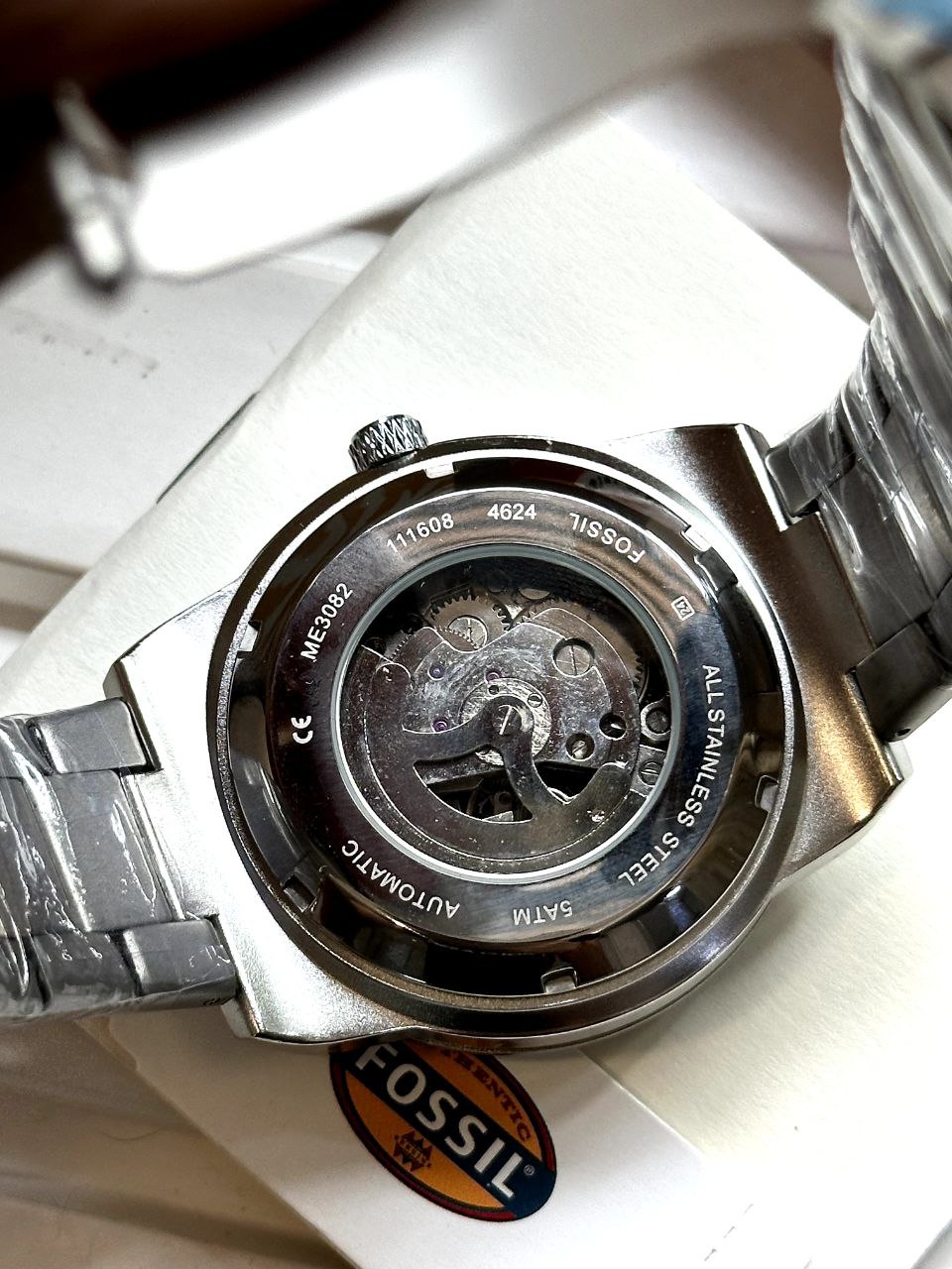 Fossil Modern Machine ME3256 Automatic Watch for Men | 7AA Premium | Motion-Powered Skeleton Dial | 44mm Stainless Steel