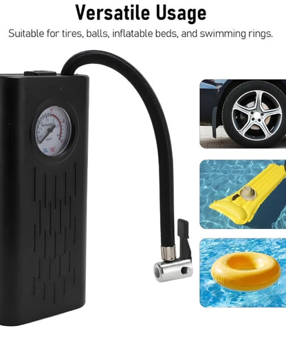 Portable Cordless Tire Inflator - 150 PSI | Air Compressor with Power Bank & LED Light for Car, Bike & More