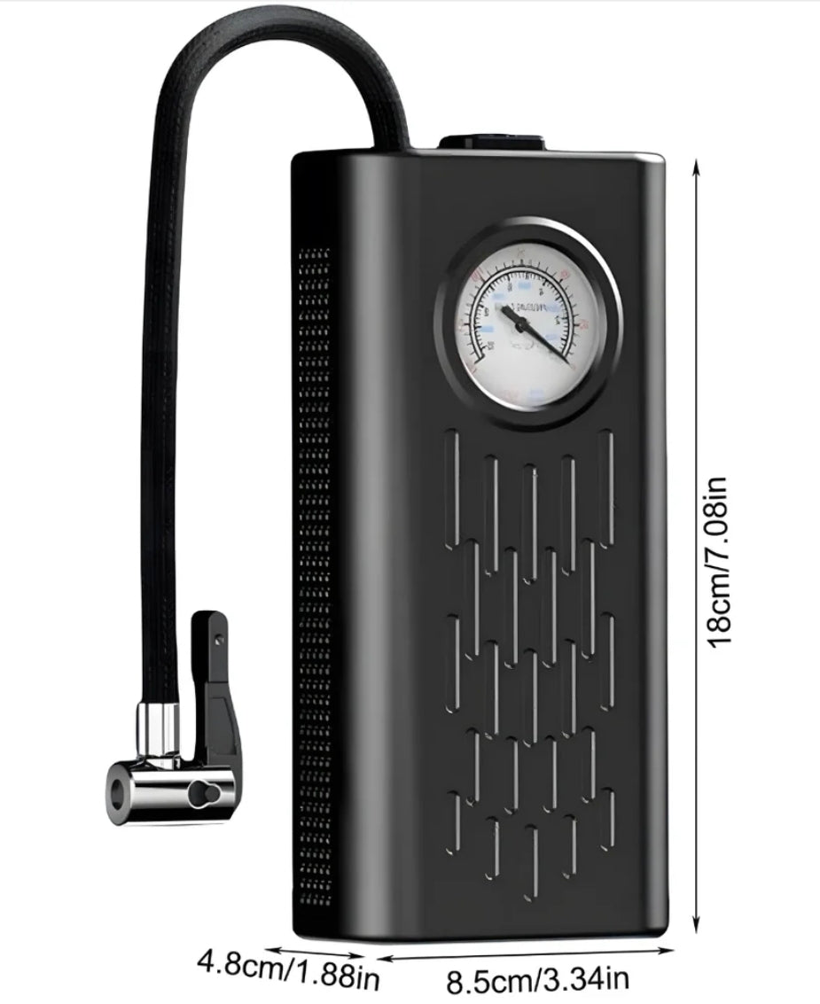 Portable Cordless Tire Inflator - 150 PSI | Air Compressor with Power Bank & LED Light for Car, Bike & More