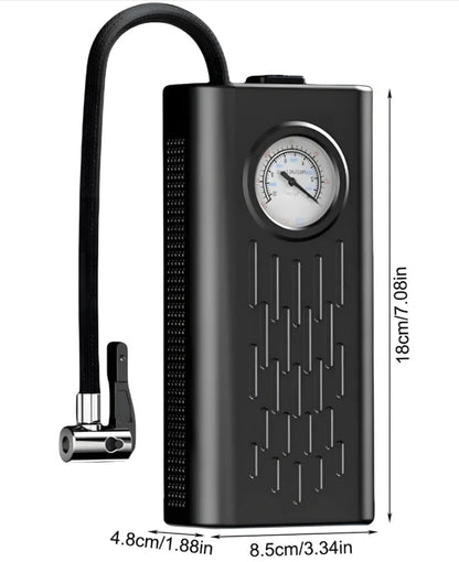 Portable Cordless Tire Inflator - 150 PSI | Air Compressor with Power Bank & LED Light for Car, Bike & More
