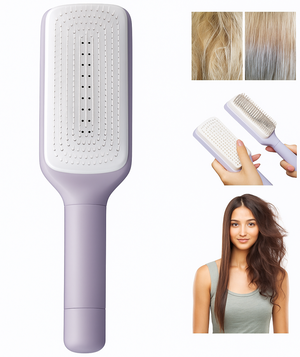 Self Cleaning Hair Brush | 4-in-1 Detangling Comb, Anti-Static & Scalp Massager